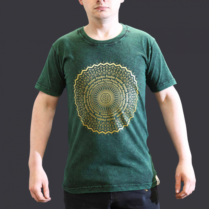 Tricou Stone Wash - Mandala - Verde [4]