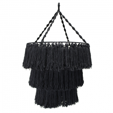 Casa si Gradina - Abajur din Macrame - Negru