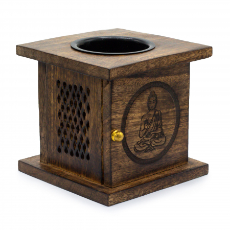 Lampi uleiuri esentiale - Arzator Lemn de Mango - Buddha