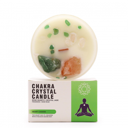 Lumanari Chakra cu Pietre Pretioase - Lumanari Chakra cu Pietre Pretioase - Chakra Inimii