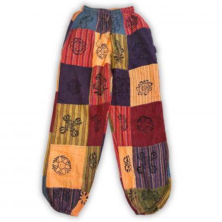 Imbracaminte - Pantaloni boho unisex cu imprimeu ciuperci