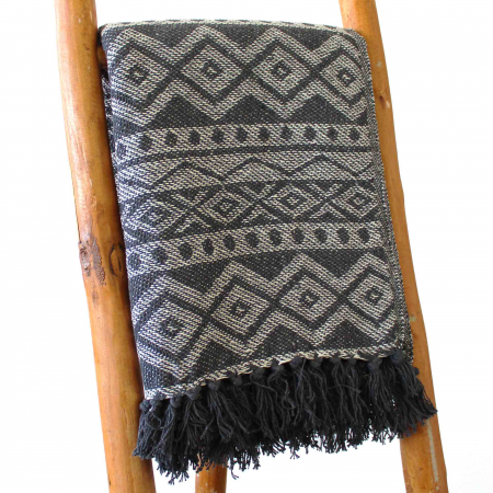Casa si Gradina - Patura Boho Confort - 125x150cm - Gri Geometric