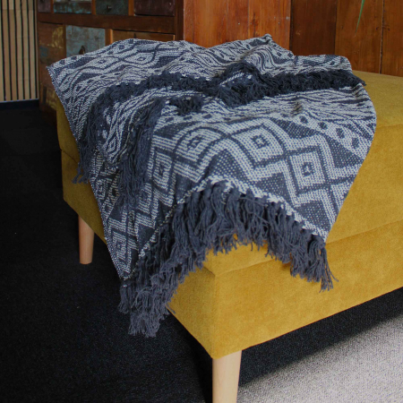 Patura Boho Confort - 125x150cm - Gri Geometric [4]