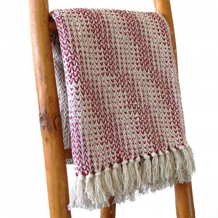 Casa si Gradina - Patura Boho Confort - 125x150cm - Rubin în Doua Tonuri