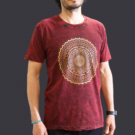 Tricou Stone Wash - Mandala - Maro [3]