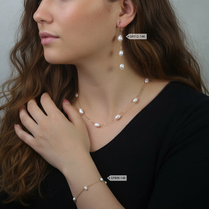 Colier din argint 925 placat cu rodiu si perle naturale de cultura [4]