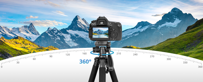 Trepied foto telescopic 53-188 cm cu telecomanda,cu cap panoramic 360° detasabil, suport pentru smartphone, pentru telefon mobil sau camera DSLR [7]