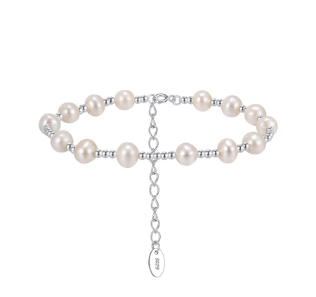 Bratari - Bratara din argint 925 placat cu rodiu si perle naturale de cultura