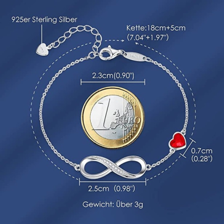 Brățară Infinity Hear – Argint 925 cu Piatră de Naștere [1]