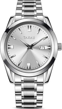 Accesorii stil - Ceas barbatesc de mână Taxau, Mecanism Quartz, Rezistent la apă, Afișaj luminos, Design elegant pentru bărbați