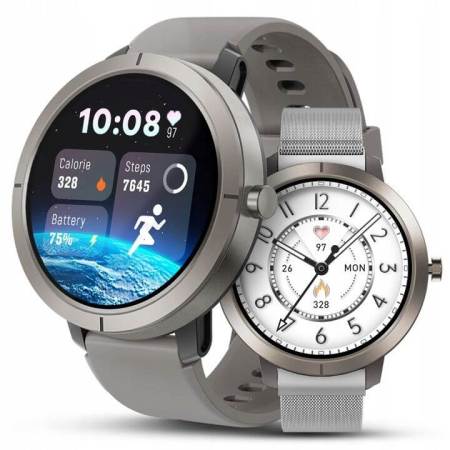 Smartwatch-uri - Ceas Smartwatch BySunny DM76, Ecran AMOLED, GPS Integrat, Apel Bluetooth, Rezistent la apă 5ATM, peste 170 Moduri Sportive