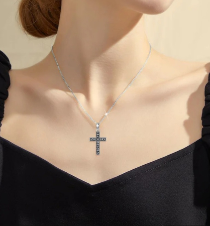 Colier cu Pandantiv Cruce din Argint S925 [3]