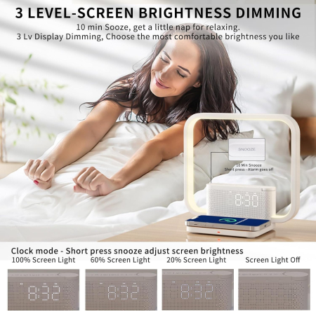 Lampa de veghe cu alarma si lumina de rasarit RETEYUNG AJ310A, 10 sunete naturale, dimensiuni reglabile [3]