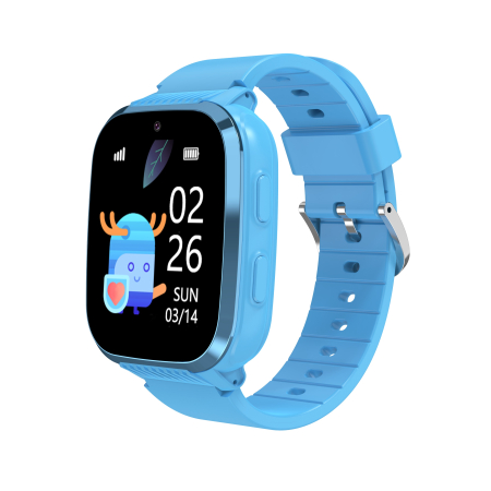 Smartwatch BySunny pentru Copii, 4G LTE model LT50 Blu, Ecran Mare 1.85" HD Touchscreen, Localizare GPS+WiFi, Apel Video HD, Buton SOS, Baterie 700mAh, Rezistent la apa IP67, Functii AI [5]