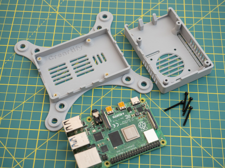 Carcasă Creartify pentru Raspberry Pi 4, VESA 75/100, gri [8]