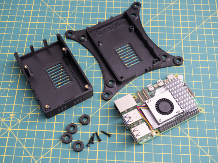 Carcasă Creartify pentru Raspberry Pi 5, VESA 75/100, neagră [10]