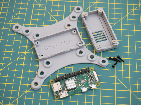 Carcasă Creartify pentru Raspberry Pi Zero, VESA 50/75/100, gri [9]