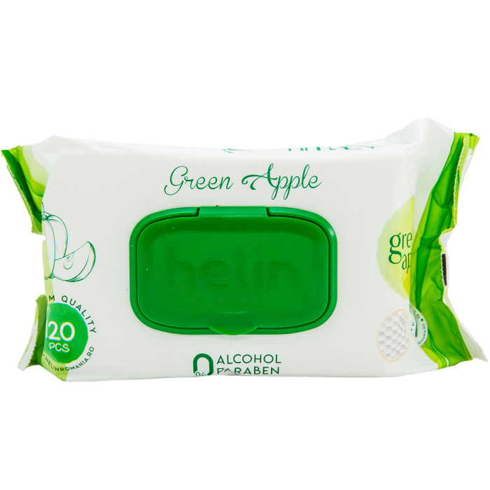 ȘERVEȚELE UMEDE HELIN GREEN APPLE,120 BUCĂȚI [2]