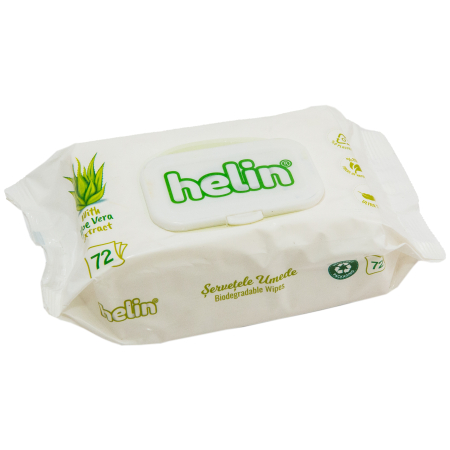 ȘERVEȚELE UMEDE BIODEGRADABILE - ȘERVEȚELE UMEDE BIODEGRADABILE HELIN ALOE VERA,72 BUCĂȚI