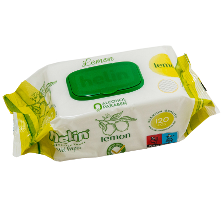 ȘERVEȚELE UMEDE 120 BUCĂȚI - ȘERVEȚELE UMEDE HELIN LIME&LEMON,120 BUCĂȚI