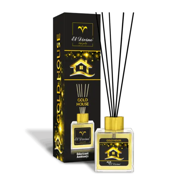 ODORIZANT AMBIANȚĂ - ODORIZANT AMBIANȚĂ GOLD HOUSE  100 ML, PARFUM DE CAMERĂ CU BEȚIȘOARE