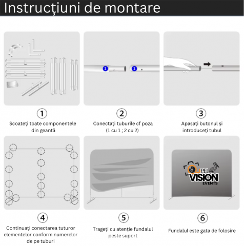 Set Fundal Foto Profesional  – Fundal + Suport din Aluminiu [2]
