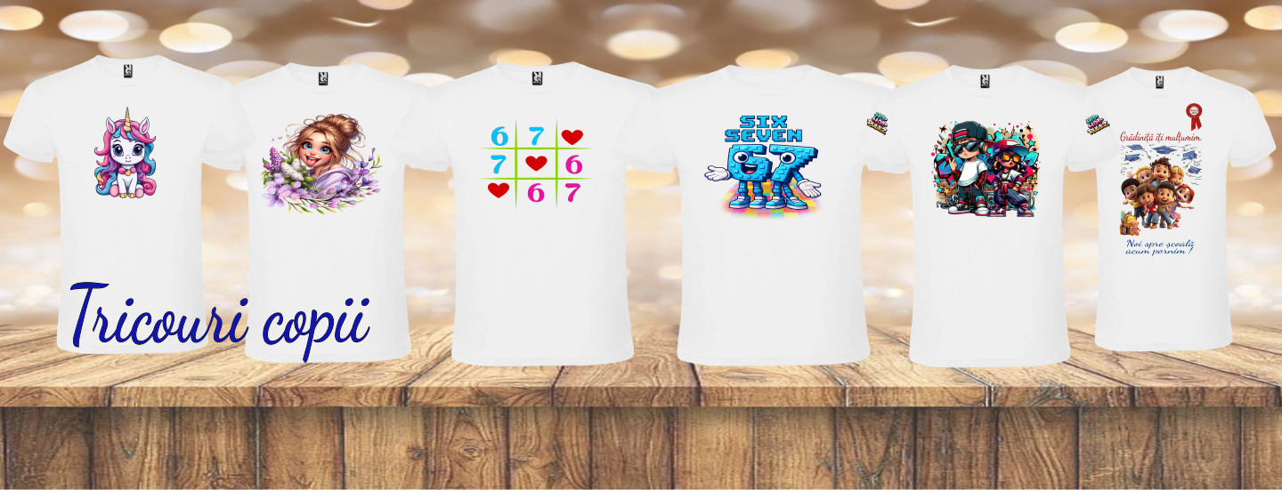 Banner tricouri copii txt