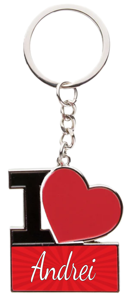 Breloc Metalic "I Love " Cadoul Perfect Pentru El si Ea [7]