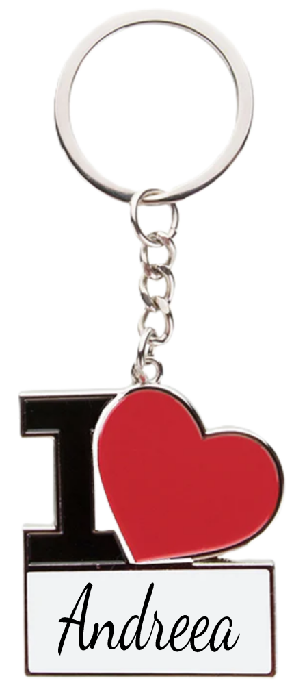 Breloc Metalic "I Love " Cadoul Perfect Pentru El si Ea [6]