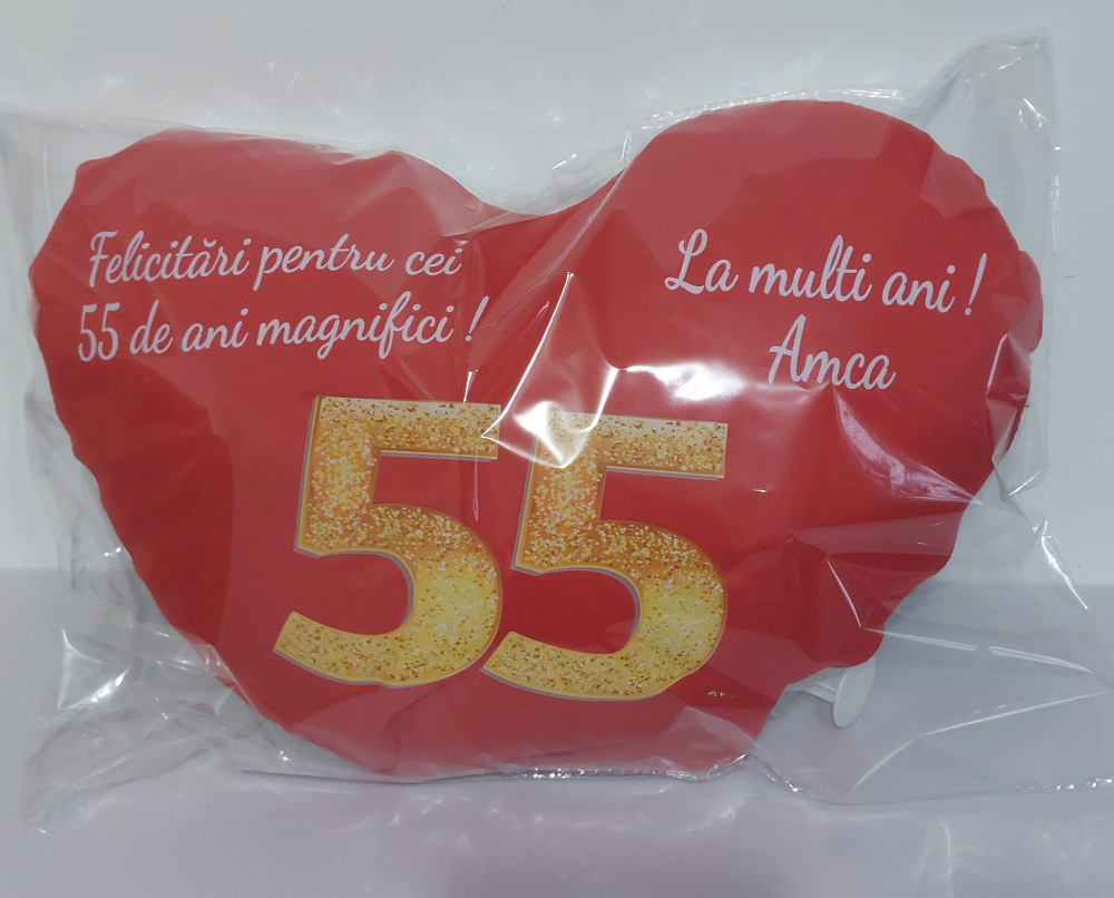 Pernă Inimă personalizată "Aniversare de Aur" – Un Cadou din Suflet [3]