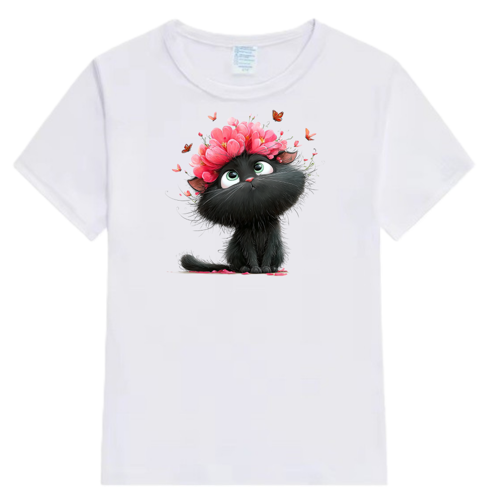 Tricou Copii „Misterul Pisicii cu Flori” [2]