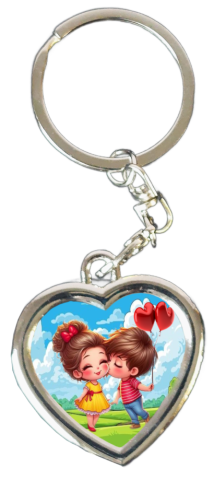 Breloc inima foto kiss [2]