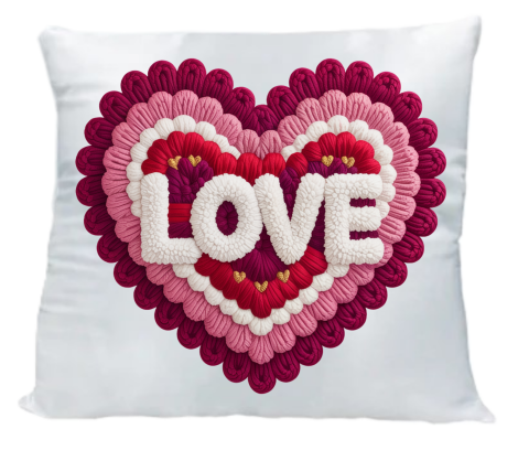 Perne - Pernă Decorativă „LOVE” – Efect 3D și Design Romantic