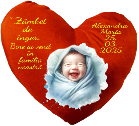 Perne - Perna rosie inima - ”Zâmbet de înger”