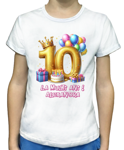 Tricou Aniversar personalizat „1 an ...10 Ani de fericire” [2]