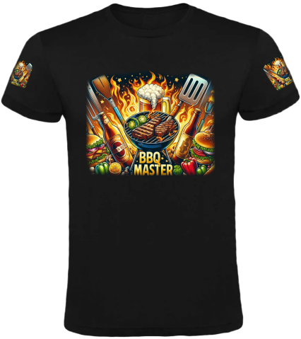Cadouri pentru Bărbați - Tricou negru ” BBQ master”