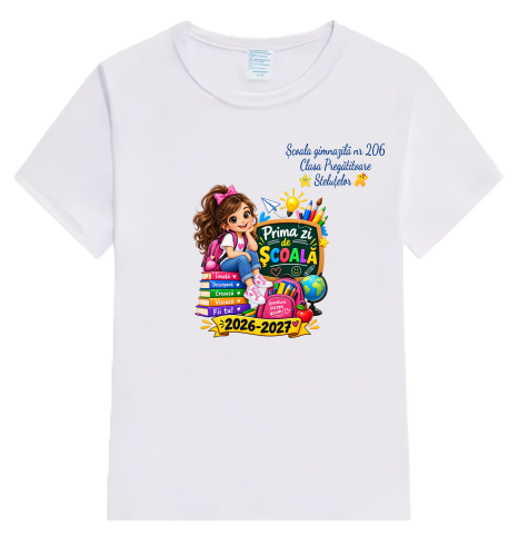 Tricou personalizat Prima zi de Școală 2026-2027 [1]