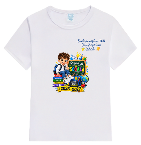 Tricouri personalizate Copii - Tricou personalizat Prima zi de Școală 2026-2027