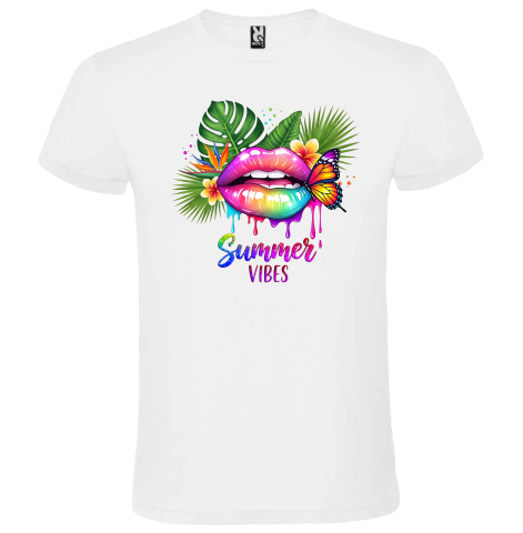 Cadouri pentru Femei - Tricou „Summer Vibes Exotic” – Explozie de culoare în stil tropical