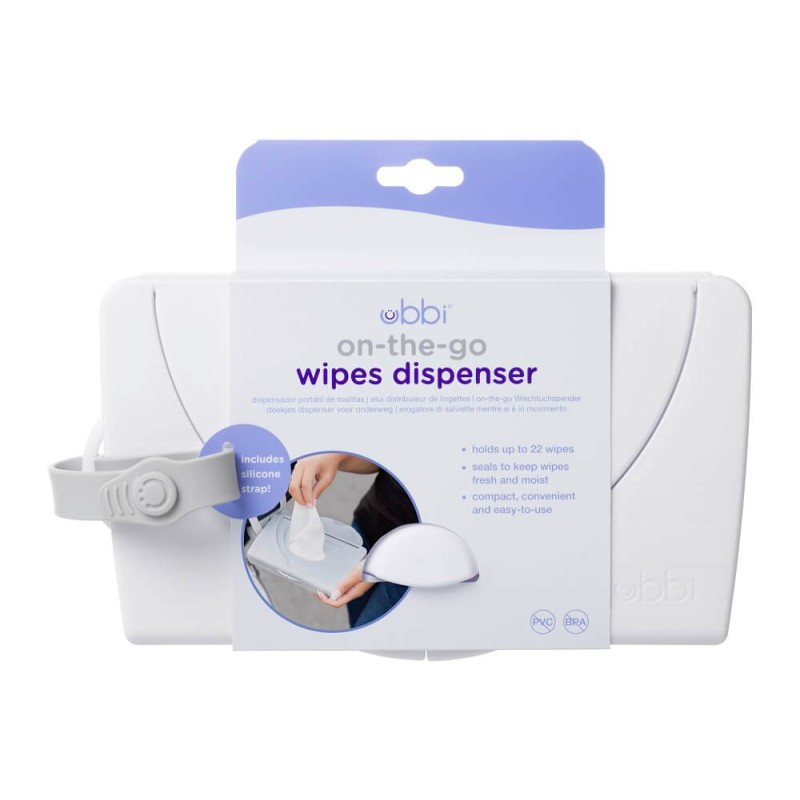 Dispenser portabil pentru servetele umede alb - Ubbi On The Go  [2]