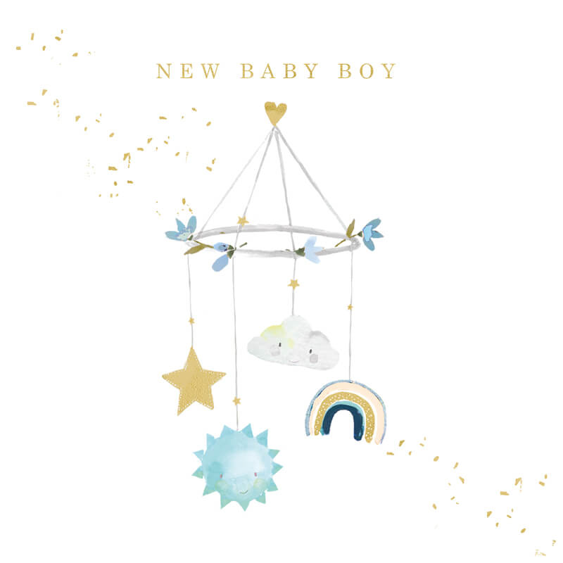 Felicitare bebelusi model carusel New Baby Boy [1]