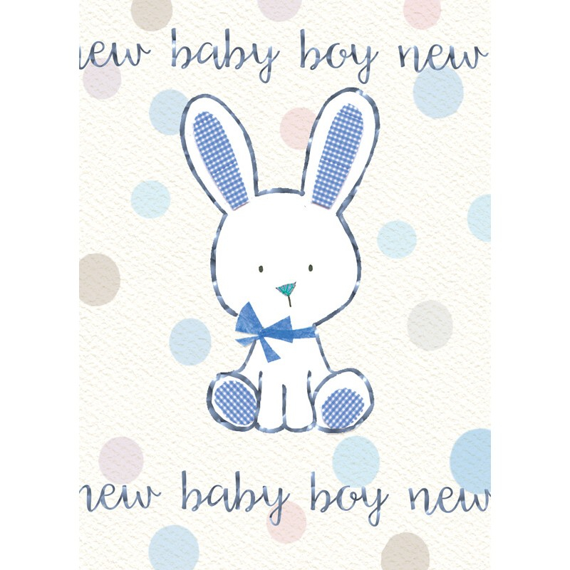 Felicitare bebelusi model iepuras New Baby Boy  [1]