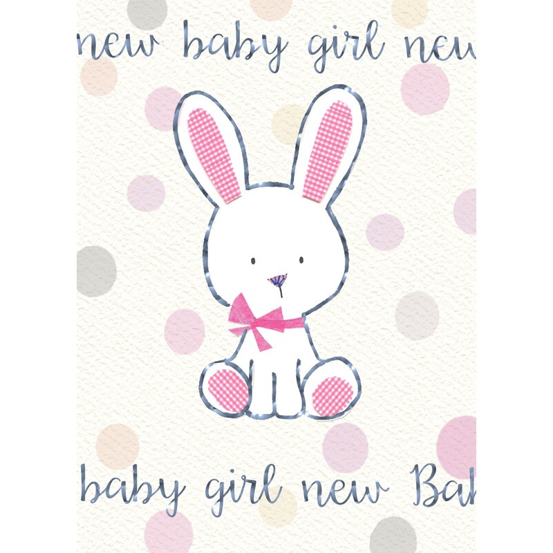 Felicitare bebelusi model iepuras New Baby Girl [1]