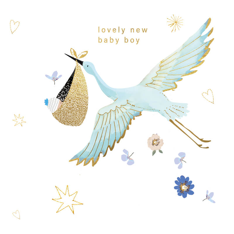 Felicitare nou nascuti model barza Lovely Baby Boy  [1]