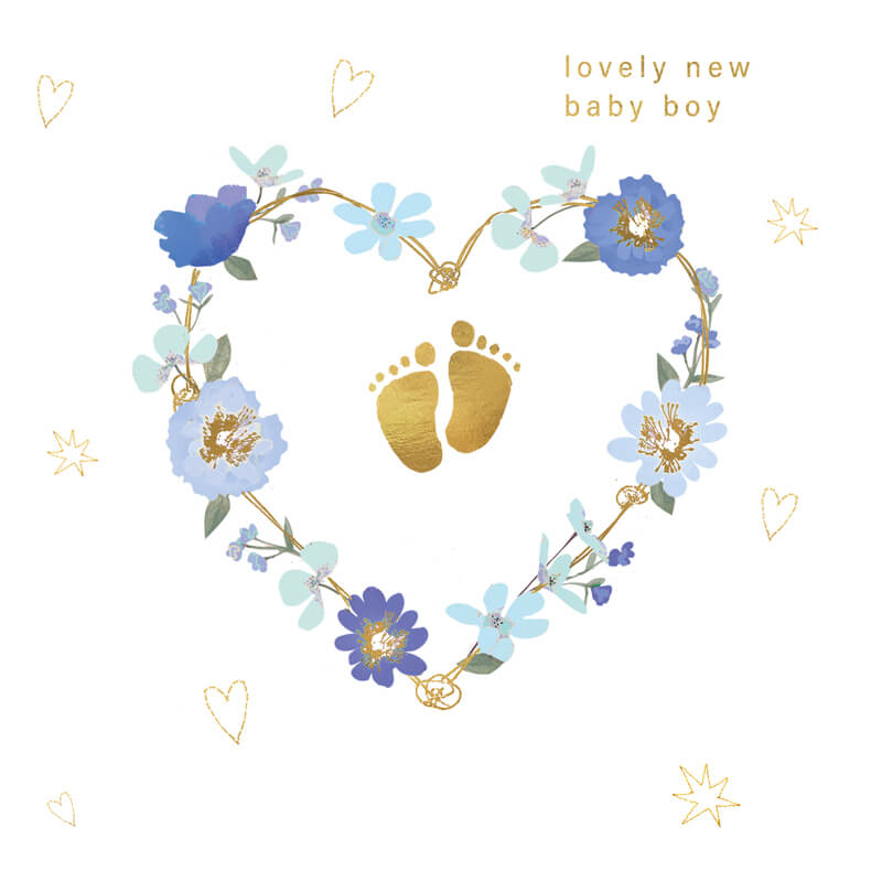 Felicitare nou nascuti model inimioara New Baby Boy  [1]