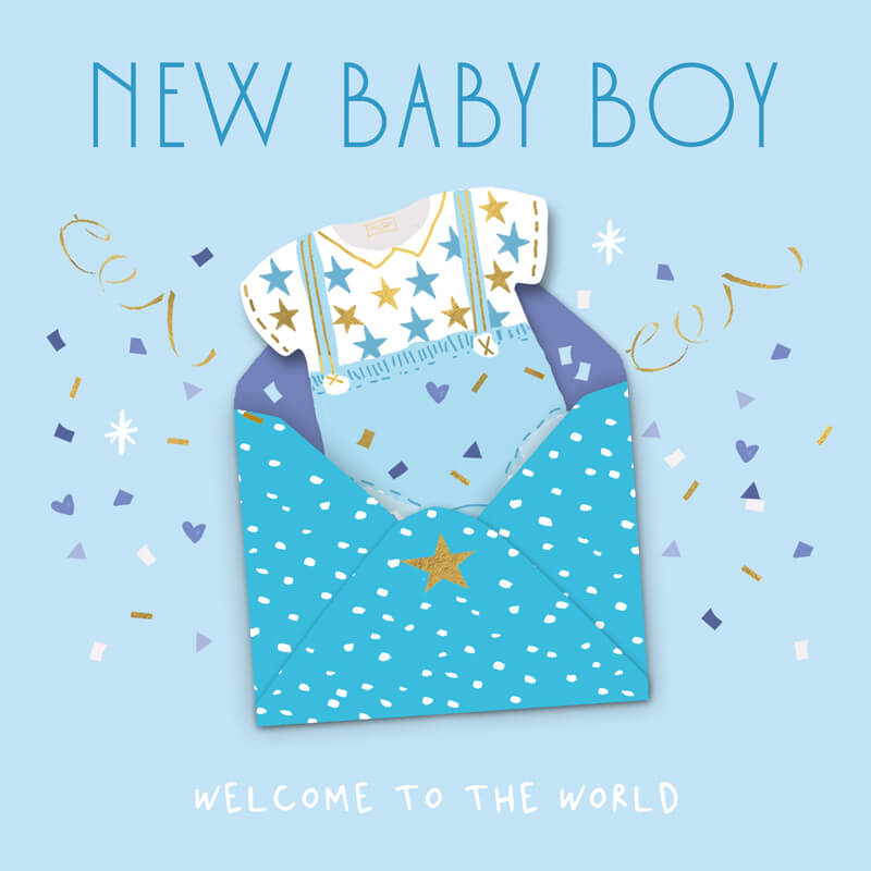 Felicitare pentru nou nascuti New Baby Boy model costumas [1]