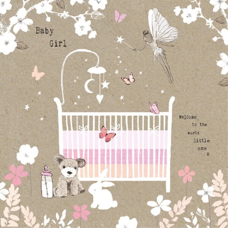 Felicitare vintage model patut Baby Girl [1]