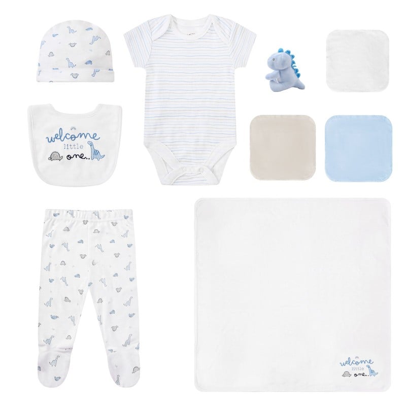 Hainute bebelusi set 10 piese bumbac model dino - Infancie - marimea 0-3 luni [1]