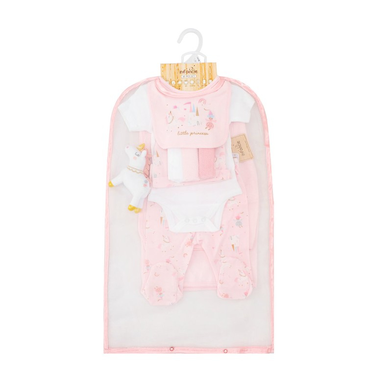 Hainute bebelusi set 10 piese bumbac model unicorn - Infancie - marimea 3-6 luni [2]