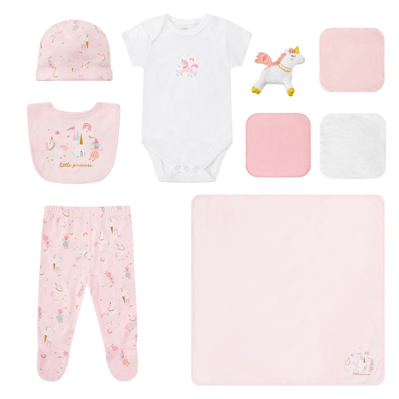 Hainute bebelusi set 10 piese bumbac model unicorn - Infancie - marimea 3-6 luni [1]